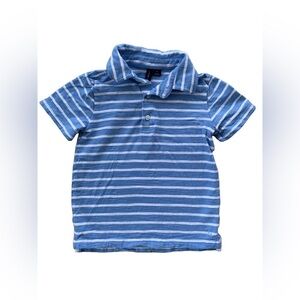 Janie and Jack Size 4 Light Blue Striped Polo